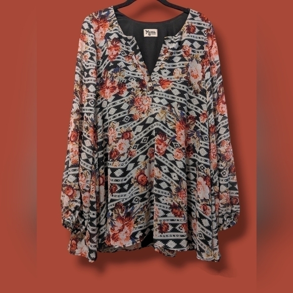 Show Me Your Mumu Floral Jamie Tunic Dress Boho Bohemian - Picture 1 of 10